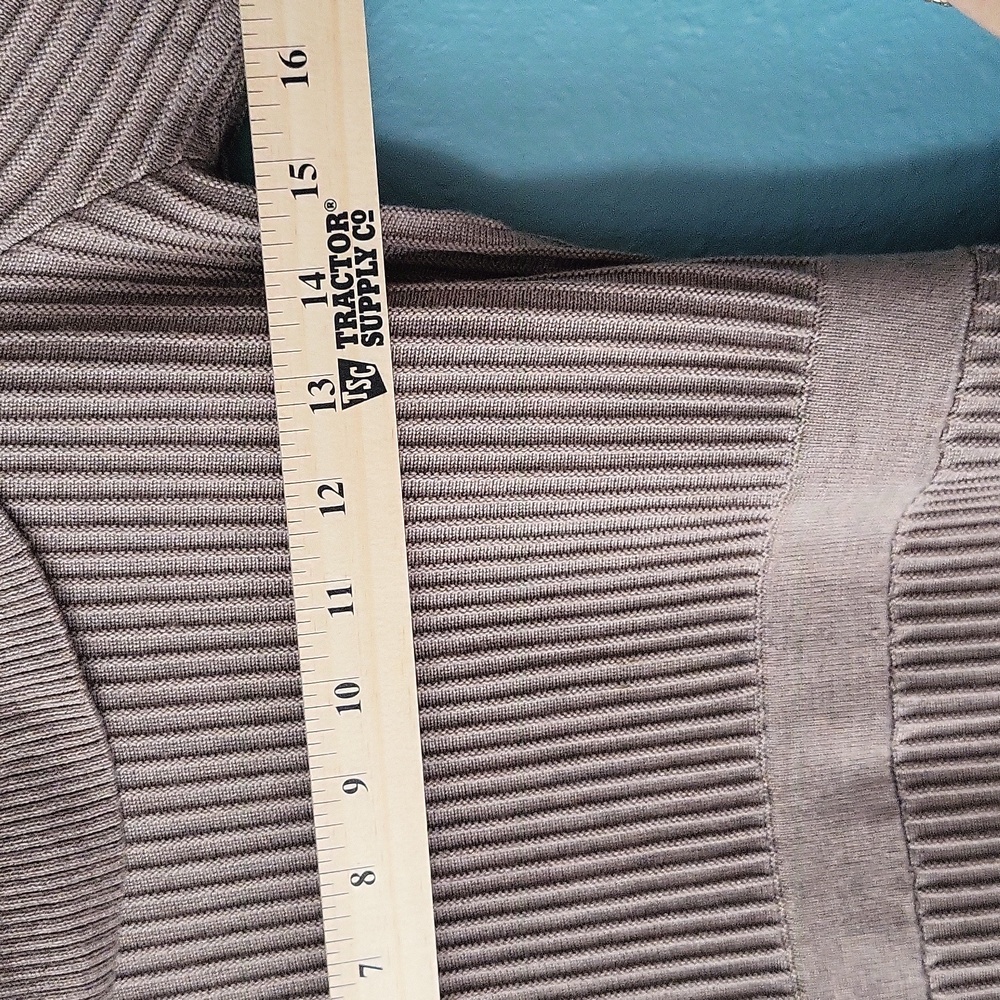 Studio One Brown Ribbed Knit Dress - Picture 7 of 12